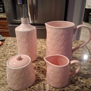 Willow Pink Ceramic Kitchen Set